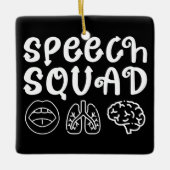 言語分隊SLP言語病理医おもしろい セラミックオーナメント (正面)