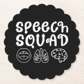 言語分隊SLP言語病理医おもしろい ペーパーコースター (正面)