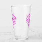 言語数々の愛ワード文字ガラスの贈り物 タンブラーグラス (左)