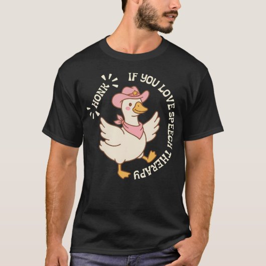 言語治療に愛を込めてクラクション Speech Therapy言語治療士 Tシャツ (正面)