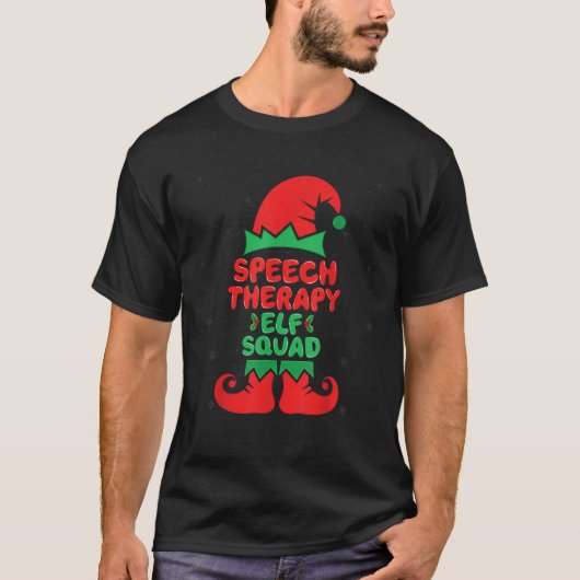 言語治療エルフ部隊 SLP言語療法士 クリ Tシャツ (正面)