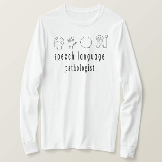 言語病理医シャツ、言語療法 Tシャツ (デザイン正面)