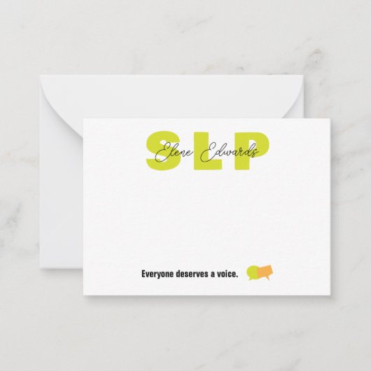 言語病理医セラピスト ノートカード (正面)