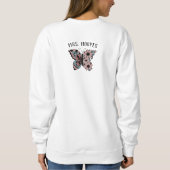 言語病理医パーソナライズされた蝶 スウェットシャツ (裏面)