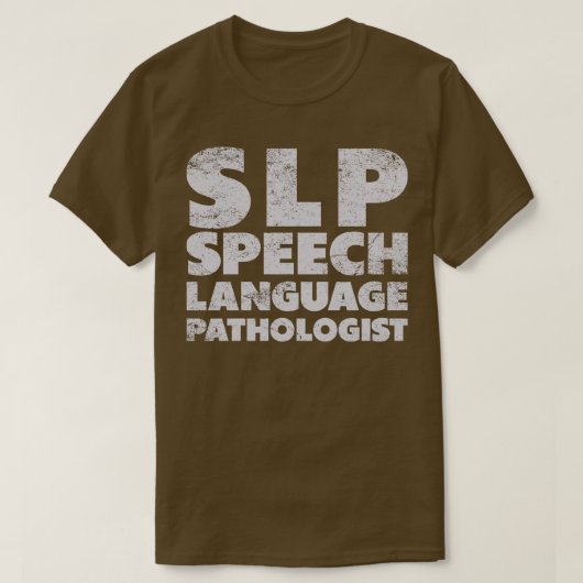 言語病理医ヴィンテージ白文字 Tシャツ (デザイン正面)