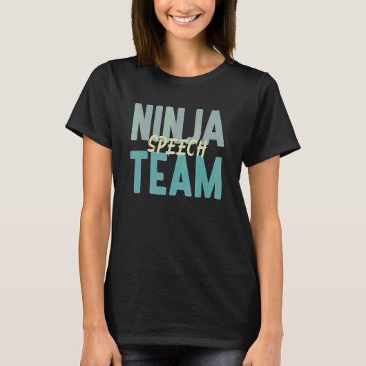 言語病理士のためのスピーチニンジャチーム Tシャツ (正面)