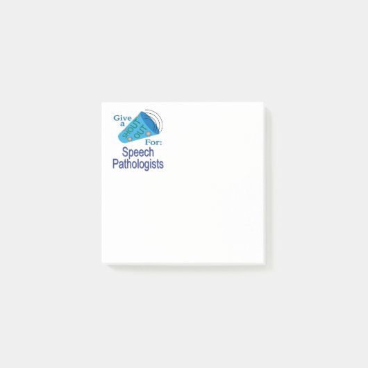言語病理学者に大声で言う ポストイット (正面)