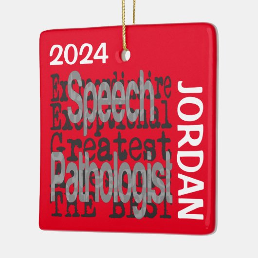 言語病理学者の異常カスタム セラミックオーナメント (左)