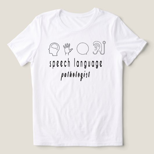 言語病理学者シャツ、言語療法士 トライブレンドＴシャツ (デザイン正面)