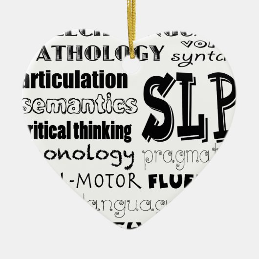 言語病理学者 セラミックオーナメント (正面)