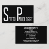 言語病理学者 名刺 (正面/裏面)