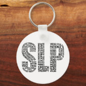 言語病理学者SLP キーホルダー (正面)