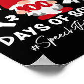 言語病理学者Slp 100日の学校100Da ポスター (角)