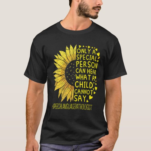 言語病理学音声セラピストSunfl Tシャツ (正面)