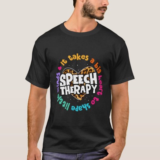 言語病理学音声セラピーLeopard Tシャツ (正面)