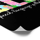 言語病理学SlpイースタースピーチTherap ポスター (角)