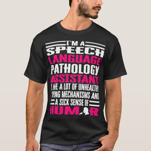 言語病理補助服装おもしろい Tシャツ (正面)