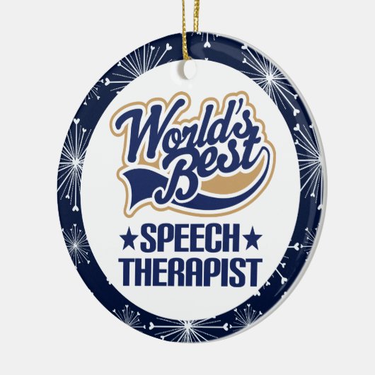 言語療法士のギフトのオーナメント セラミックオーナメント (左)
