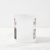 言語療法士の(おもしろいな)チョコレート フロストグラスマグカップ (中央)