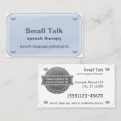 言語療法士-スピーチ言語病理学者 名刺 (正面/裏面)
