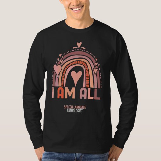 言語療法士 レインボー アシスタント セラピスト Tシャツ (正面)