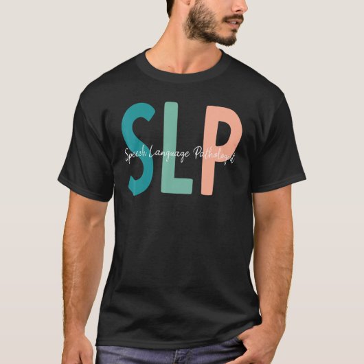 言語療法士 音声言語療法 SLP Tシャツ (正面)