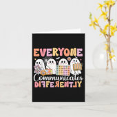 言語療法 みんな違うやり方でコミュニケーションするよ ハ カード (黄色い花)