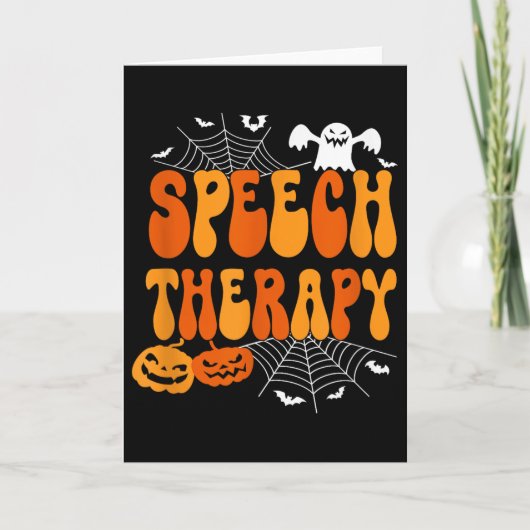 言語療法 言語セラピスト 言語病理学 半 カード (正面)