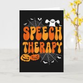 言語療法 言語セラピスト 言語病理学 半 カード (黄色い花)