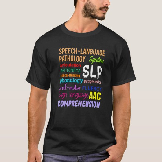 言語療法 音声言語療法 自閉症啓発 Tシャツ (正面)