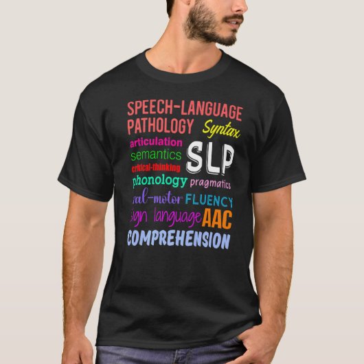 言語療法 音声言語療法 自閉症啓発 Tシャツ (正面)