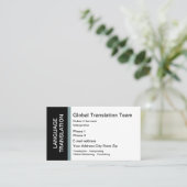 言語翻訳の通訳 名刺 (スタンド正面)