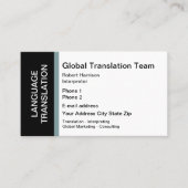 言語翻訳の通訳 名刺 (正面)