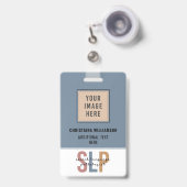 言語聴覚士 バッジ (伸縮クリップ付き付き表面)