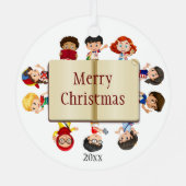 言語聴覚士、先生児童労働者 メタルオーナメント (裏面)