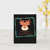 言語聴覚障害者クリスマストナカイAsl Awarenes カード (黄色い花)