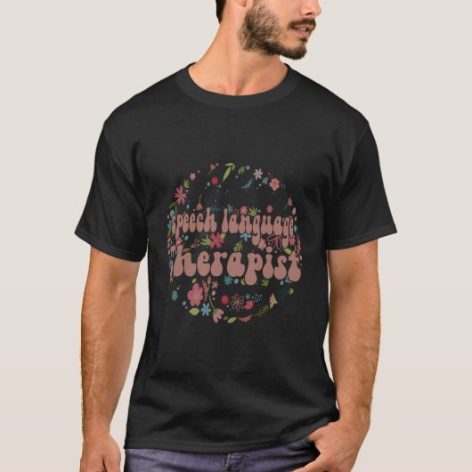 言語言語セラピスト花 Tシャツ (正面)
