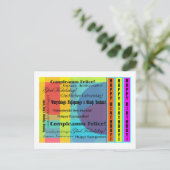 言語誕生日 ポストカード (スタンド正面)