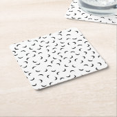 言語，カーボングレー紙コースター スクエアペーパーコースター (アングル)