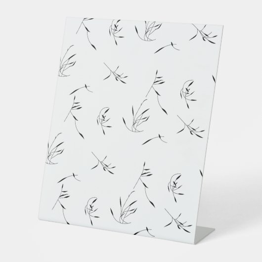 言語，ダブグレーのペデスタルサイン 台座サイン (正面)