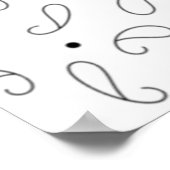 言語、ダークグレーのペデスタル記号 ポスター (角)