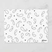 言語、ダークグレー ポストカード (裏面)