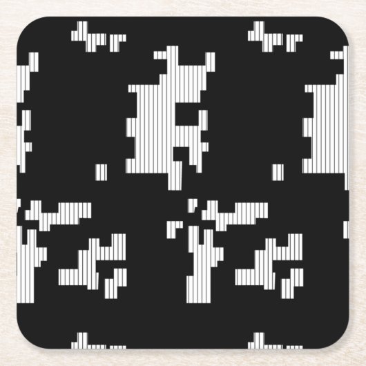言語，デザートストーム紙コースター スクエアペーパーコースター (正面)