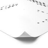 言語，ライトグレー，ゲイザー台座標識 ポスター (角)