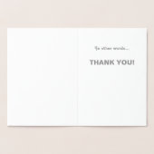 言語Multilingual Thank You Silverタイポグラフィ 箔カード (内部)