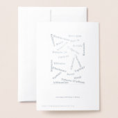 言語Multilingual Thank You Silver 箔カード (裏面封筒付き)