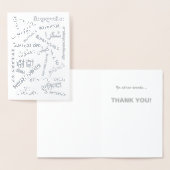 言語Multilingual Thank You Silver 箔カード (ディスプレー)