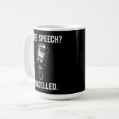 言論の取り消し抗議の声明 コーヒーマグカップ (正面左)