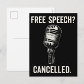 言論の取り消し抗議の声明 シーズンポストカード (正面/裏面)