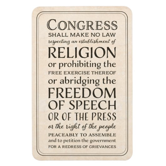 言論の自由と宗教 マグネット (縦)